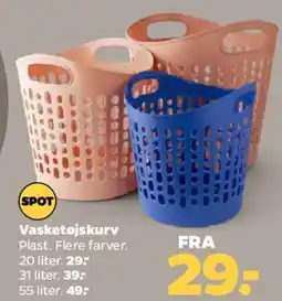 Netto Vasketøjskurv (plast) tilbud