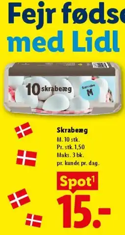 Lidl Skrabeæg (M) 10 stk. tilbud