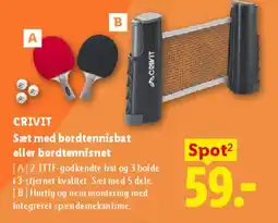 Lidl Sæt med bordtennisbat eller bordtennisnet tilbud