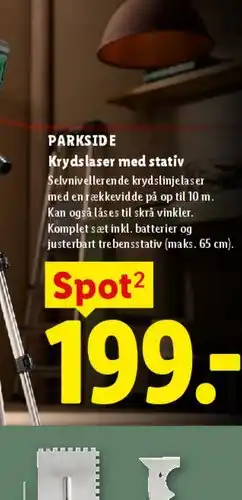 Lidl Krydslaser med stativ tilbud