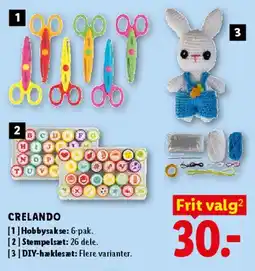 Lidl CRELANDO: Hobbysaks / Stempelset / DIY-hæklesæt tilbud