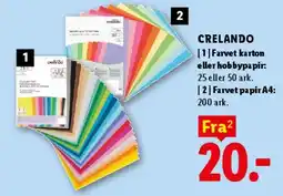 Lidl CRELANDO farvet papir og karton tilbud