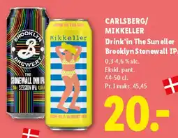 Lidl Carlsberg/Mikkeller Drink 'n The Sun eller Brooklyn Stonewall IPA tilbud