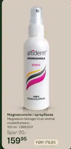 Helsam Altiderm Magnesiumolie Spray tilbud