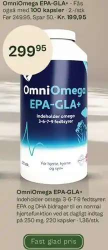 Helsam OmniOmega EPA-GLA+ tilbud