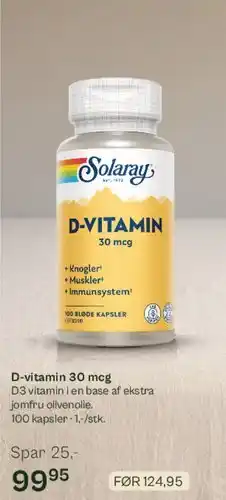 Helsam D-vitamin 30 mcg tilbud