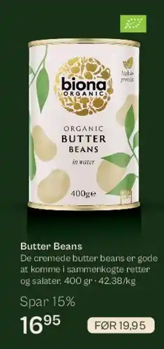 Helsam Butter Beans tilbud