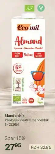 Helsam Ecomil Almond (mandeldrik) tilbud