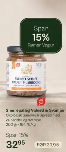 Helsam Smørepålæg Valnød & Svampe (Walnut Mushrooms) tilbud