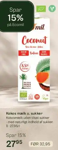 Helsam Ecomil Coconut (kokosmælk) tilbud