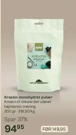 Helsam Kreatin monohydrat pulver tilbud