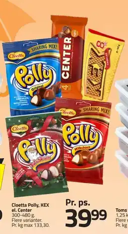 Fleggaard Cloetta Polly, KEX el. Center tilbud