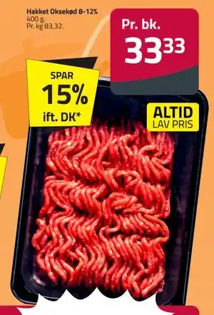 Fleggaard Hakket Oksekød 8-12% tilbud