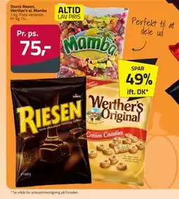 Fleggaard Storck Riesen, Werther's el. Mamba tilbud