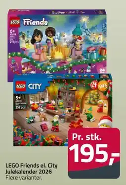 Fleggaard LEGO Friends el. City Julekalender 2026 tilbud
