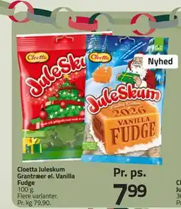 Fleggaard Cloetta Juleskum Grantræer el. Vanilla Fudge tilbud