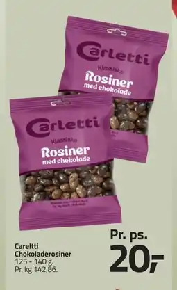 Fleggaard Careltti Chokoladerosiner tilbud