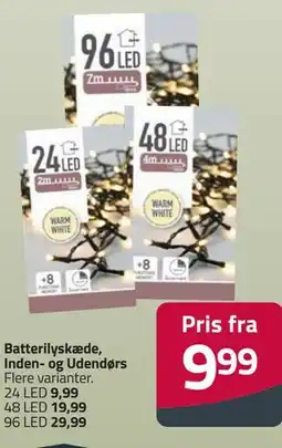 Fleggaard Batterilyskæde, Inden- og Udendørs tilbud