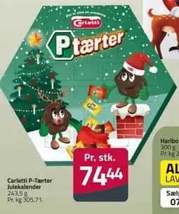 Fleggaard Carletti P-Tærter Julekalender tilbud
