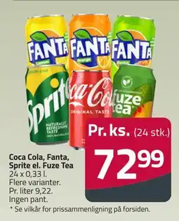 Fleggaard Coca Cola, Fanta, Sprite el. Fuze Tea tilbud