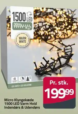Fleggaard Micro Klyngekæde 1500 LED Varm Hvid Indendørs & Udendørs tilbud