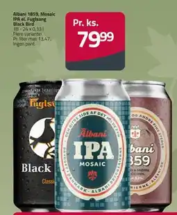 Fleggaard Albani 1859, Mosaic IPA el. Fuglsang Black Bird tilbud