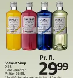 Fleggaard Shake-It Sirup tilbud
