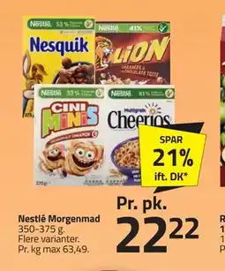 Fleggaard Nestlé Morgenmad tilbud