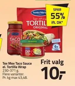 Fleggaard Tex Mex Taco Sauce el. Tortilla Wrap tilbud