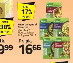 Fleggaard Knorr Lasagne el. Risretter tilbud