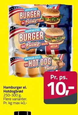 Fleggaard Hamburger el. Hotdogbrød tilbud