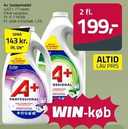 Fleggaard A+ Vaskemiddel tilbud