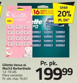 Fleggaard Gillette Venus el. Mach3 Barberblade tilbud