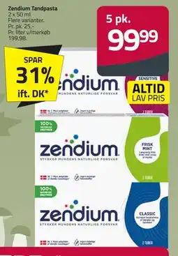 Fleggaard Zendium Tandpasta tilbud