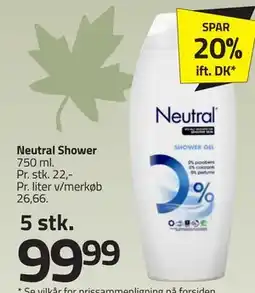 Fleggaard Neutral Shower tilbud