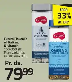 Fleggaard Futura Fiskeolie el. Kalk m. D-vitamin tilbud