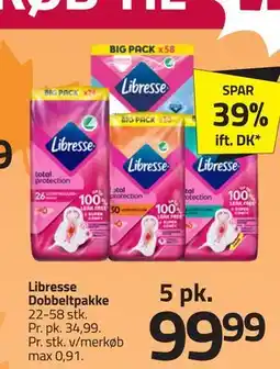 Fleggaard Libresse Dobbeltpakke tilbud