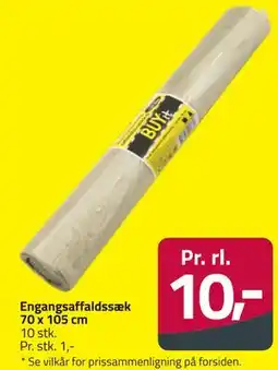 Fleggaard Engangsaffaldssæk 70 x 105 cm tilbud
