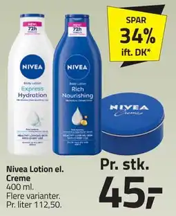 Fleggaard Nivea Lotion el. Creme tilbud