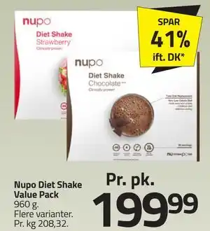Fleggaard Nupo Diet Shake Value Pack tilbud