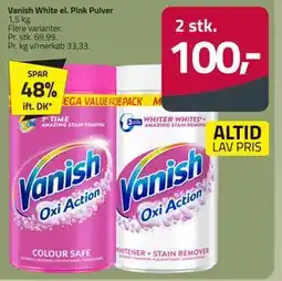 Fleggaard Vanish White el. Pink Pulver tilbud