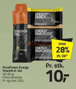 Fleggaard PurePower Energy Snack8 el. Gel tilbud