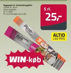 Fleggaard Bagepapir el. Husholdningsfilm tilbud