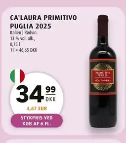 Scandinavian Park CA'LAURA PRIMITIVO PUGLIA 2025 tilbud