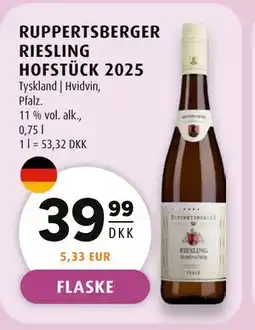 Scandinavian Park RUPPERTSBERGER RIESLING HOFSTÜCK 2025 tilbud