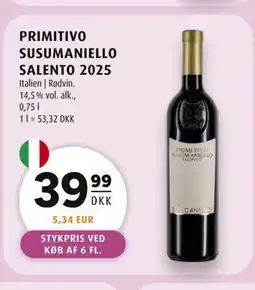 Scandinavian Park PRIMITIVO SUSUMANIELLO SALENTO 2025 tilbud