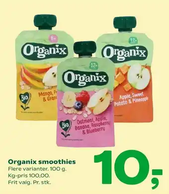 Organix smoothies