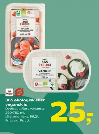 Coop 365 365 økologisk eller vegansk is tilbud
