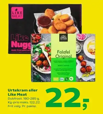 Coop 365 Urtekram eller Like Meat tilbud