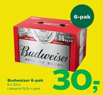 Coop 365 Budweiser 6-pak tilbud